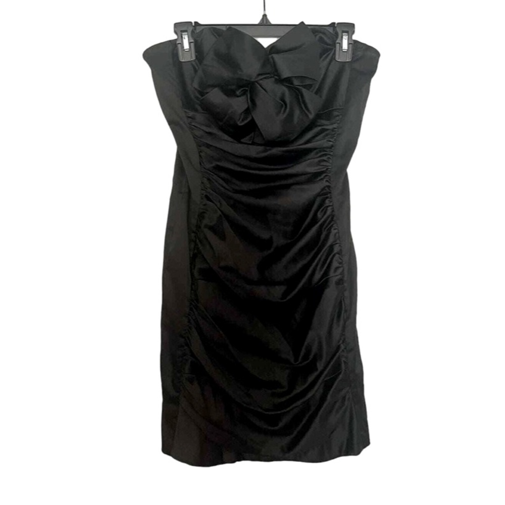 UK2LA Black Strapless Cocktail Mini Dress Size Small